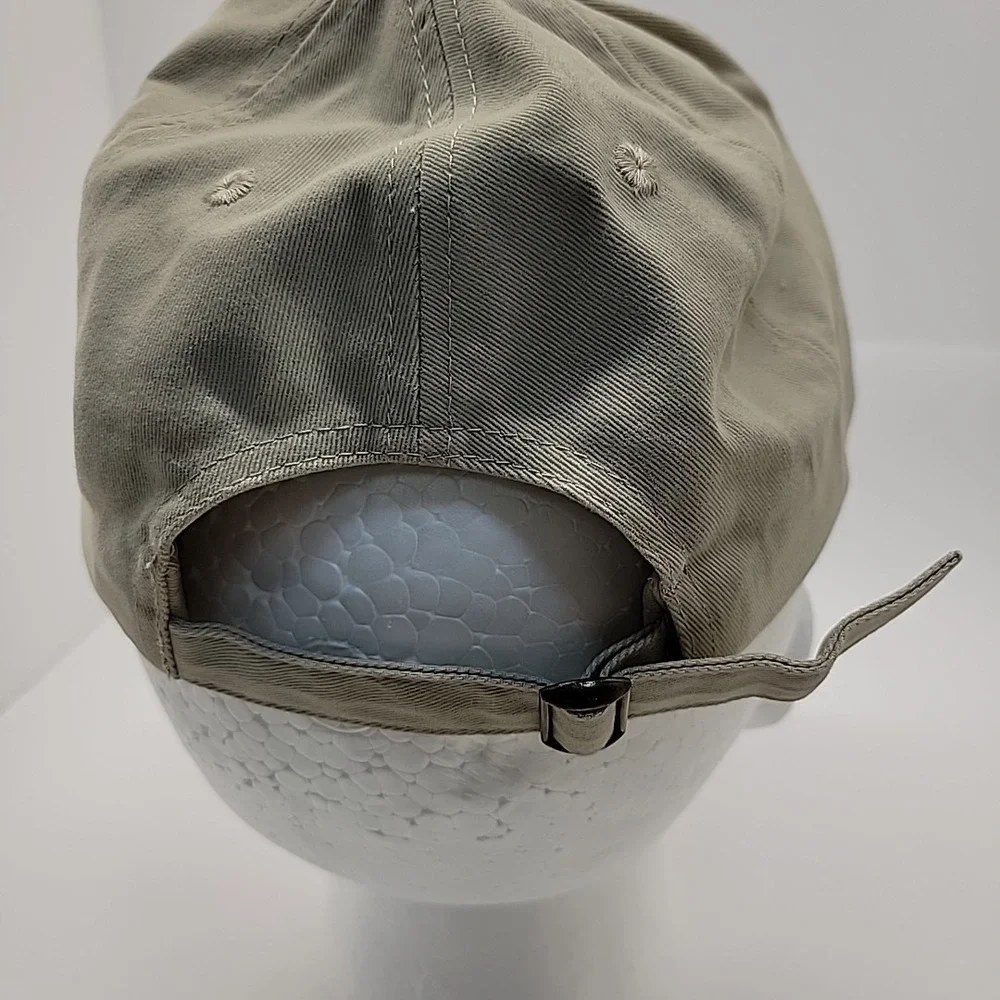 John Deere Classic Logo Hat Cap Adjustable Strap‎ Khaki Embroidered One Size